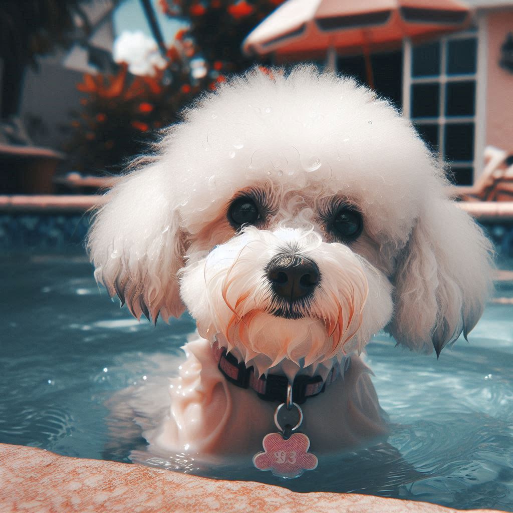 BICHON REFRESCANDOSE